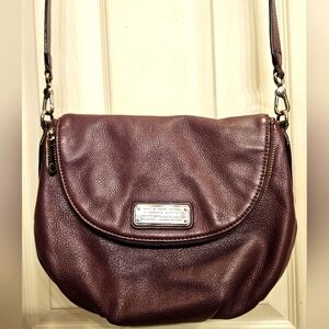 Marc jacobs Maroon Burgundy leather crossbody bag purse handbag